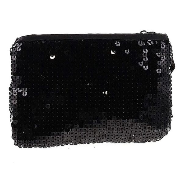 💜Candie's Black Sequin Zippered Wristlet Pouch - Picture 2 of 11